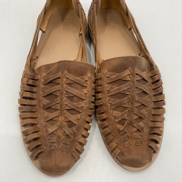 Nisolo Huarache Slip On Men’s 13 Tobacco Leather Sandal Shoes main image 7